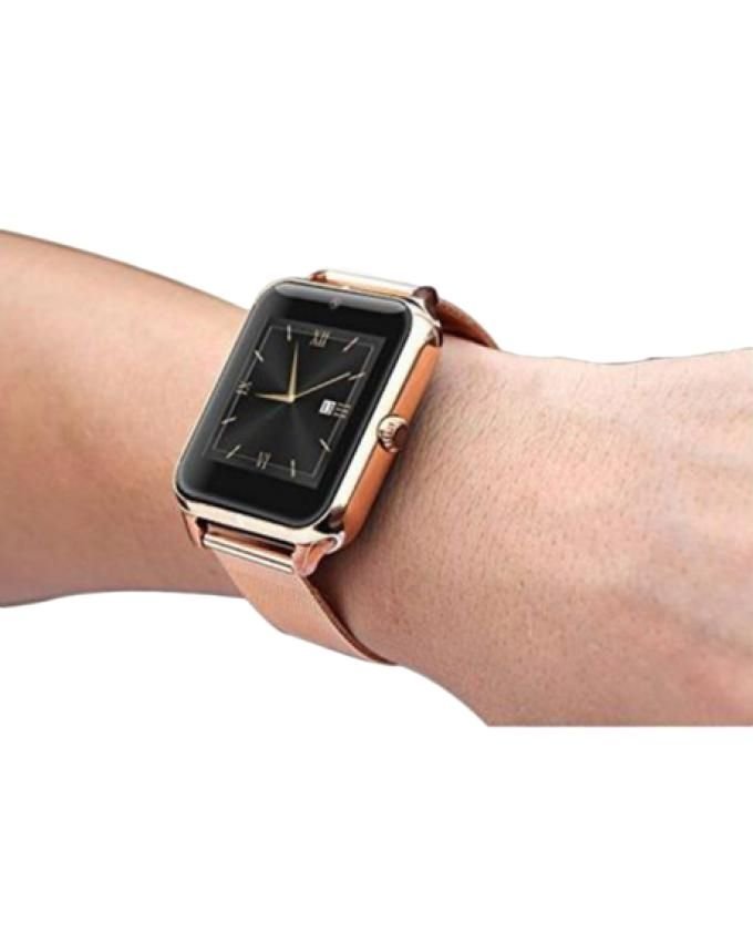 Golden gsm stainless steel smart watch for men - z50