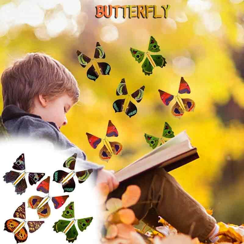Magic flying butterfly novelty toy pack of 6