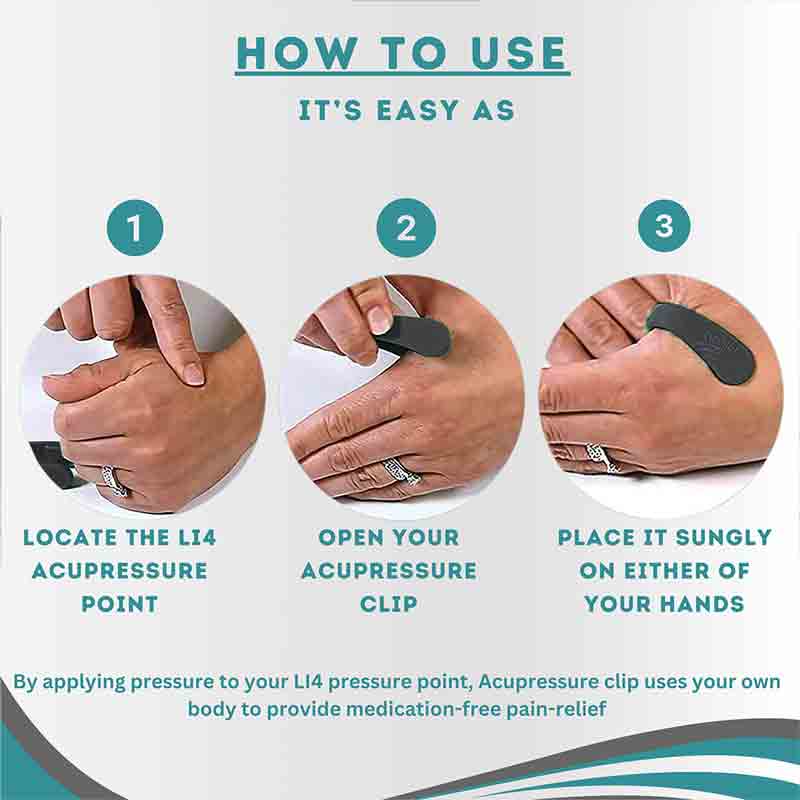 Sugar Control LI4 Acupressure Point Clip