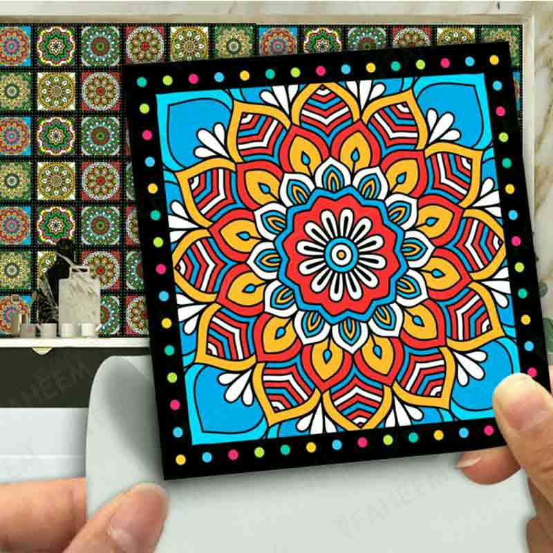 Tile Stickes for Bathroom, Bedroom, Kitchen Waterproof 12 Pcs