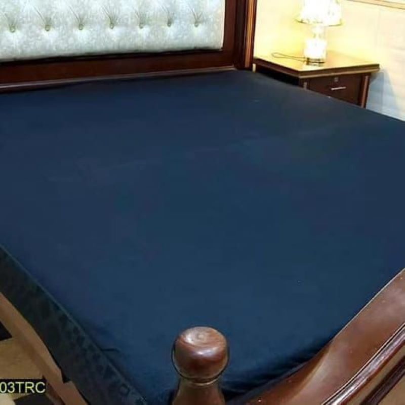 Waterproof Mattress Cover King Size Cotton Terry with Leather Lamination