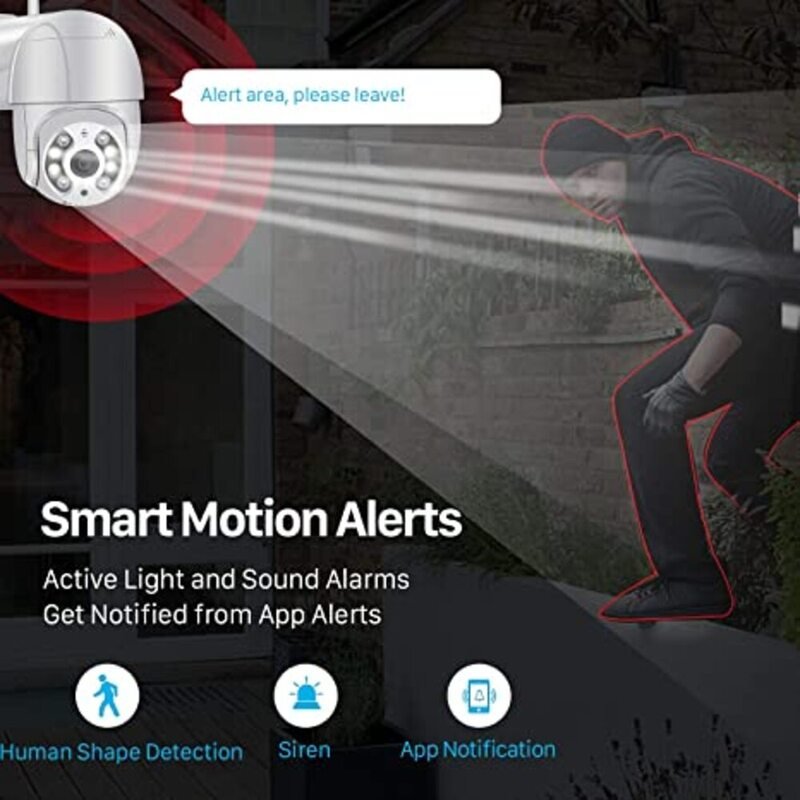 MINI WIFI PTZ DOME COLOR VISION MOTION DETECTION CAMERA 2MP 1080P HD