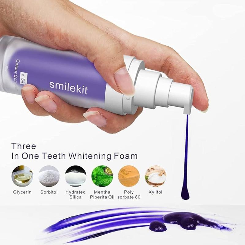 Hismile v34 Colour Corrector  Tooth Stain Removal Purple Toothpaste Colour Correcting Tooth Stains