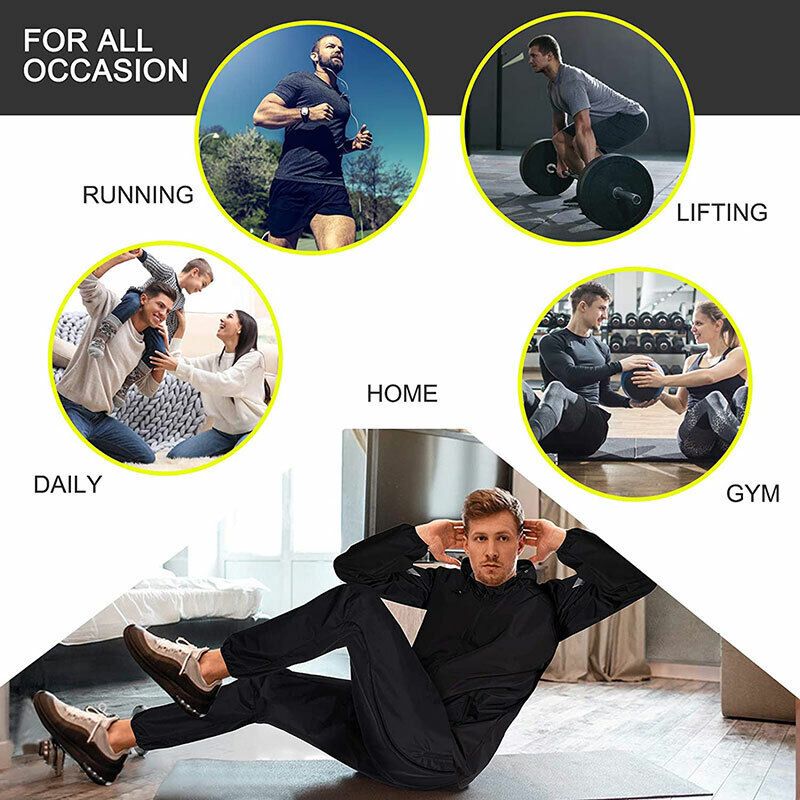 Unisex Sauna Sweat Suit Heavy Duty Fitness Shaper for Exercise & Weight Loss