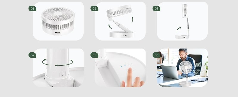 Rechargeable Folding Fan Mini