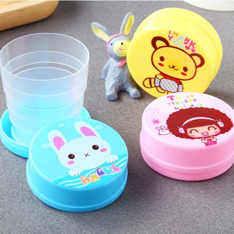 Compact Folding Travel Cup Portable Plastic Folding Magic Glass(Pack Of 6)