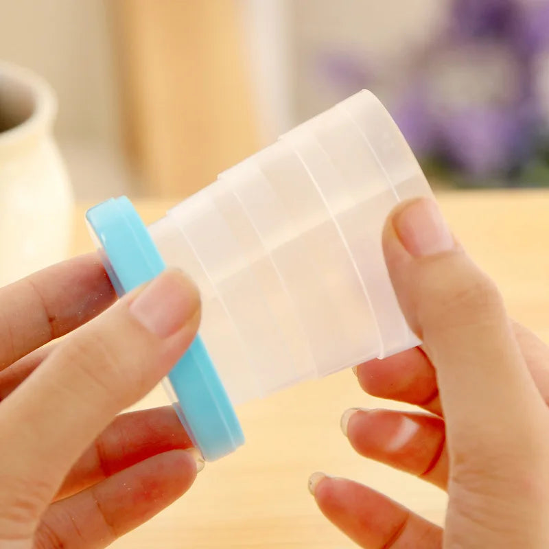 Compact Folding Travel Cup Portable Plastic Folding Magic Glass(Pack Of 6)
