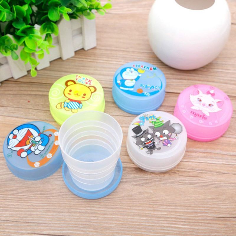 Compact Folding Travel Cup Portable Plastic Folding Magic Glass(Pack Of 6)
