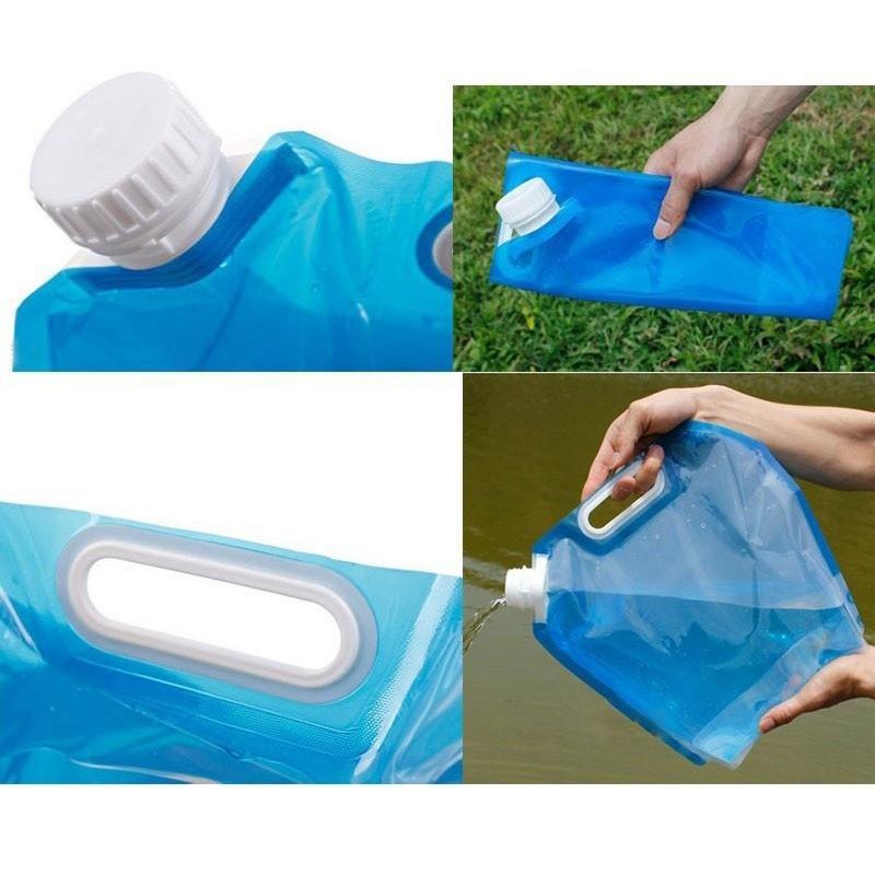 5 Liter Soft Foldable Water Storage Bottle Water Tank Bag Outdoor Sports Travel Camping Hiking Riding, Survival Portable Folding Water Storage Bag