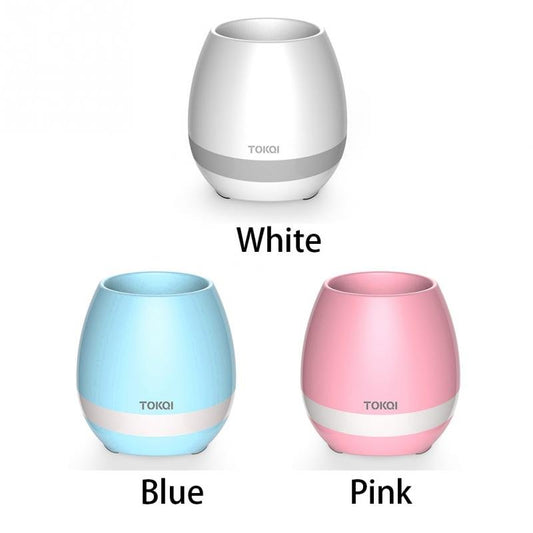 Smart touch music flower pot with bluetooth speaker