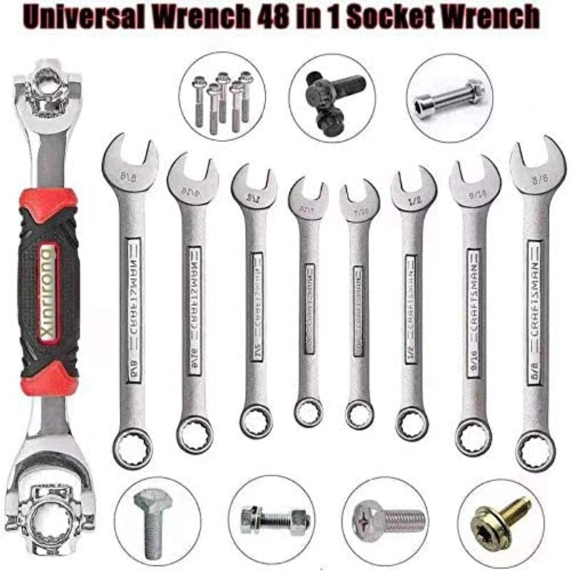 Universal wrench 48 Tools In One Socket 360°  Degree For Bolt Tightening