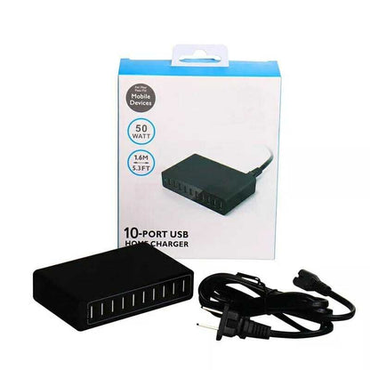 10-Ports Advanced USB Charger Technology