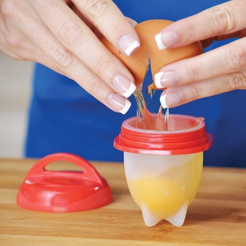 Egg cooker-silicone egg poacher cups for boiling eggs & boil without the egg shell (pack of 6)