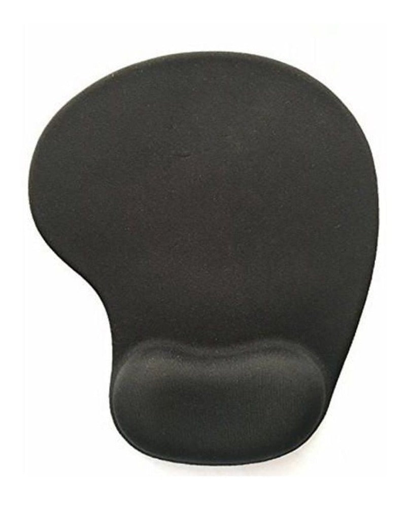 Mouse pad with gel wrist support - black