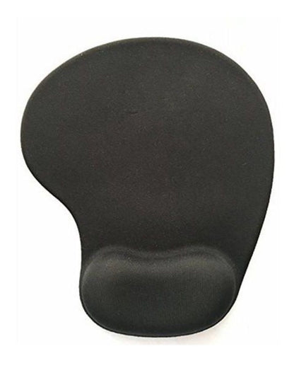 Mouse pad with gel wrist support - black