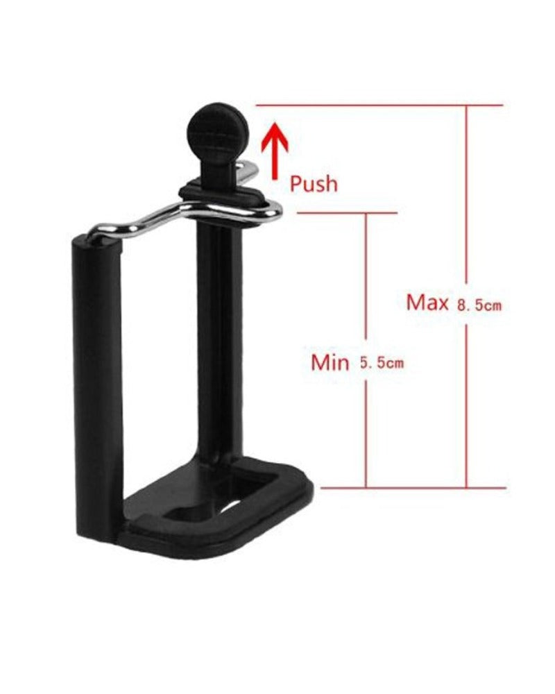 Universal Tripod Clip Mount Adabter For Mobile - Black