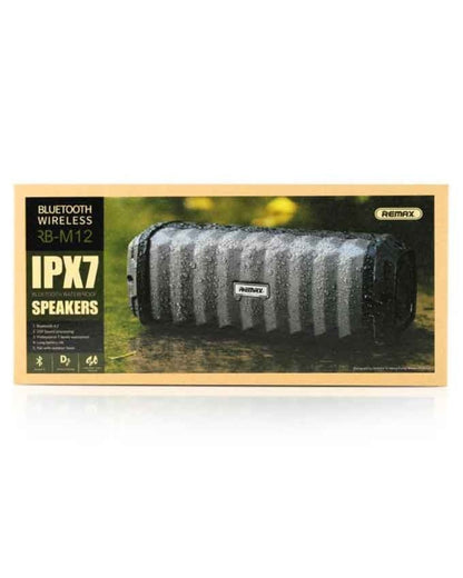 remax wireless speaker rb-m12 waterproof ipx-7 - black