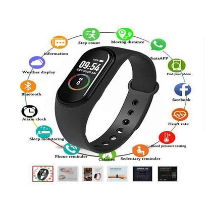 M4 smart band sport wristband blood pressure monitor heart rate passometer health fitness tracker for android and ios