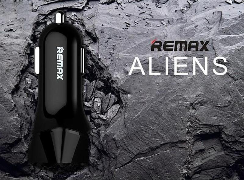 Remax aliens 2usb car charger voltage indicator 3.4a rcc-208 - black