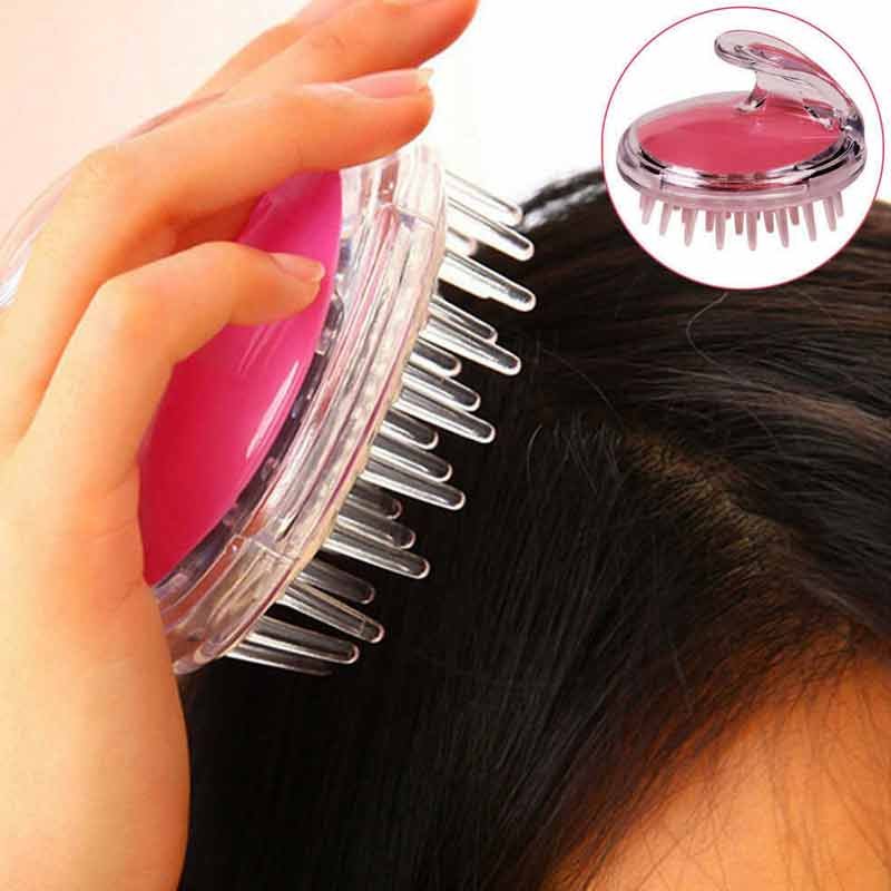 Hair shampoo brush soft silicone scalp massager (pack of 2)