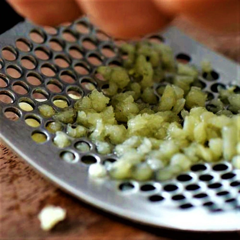 Stainless hand press garlic grinder mincer squeezer