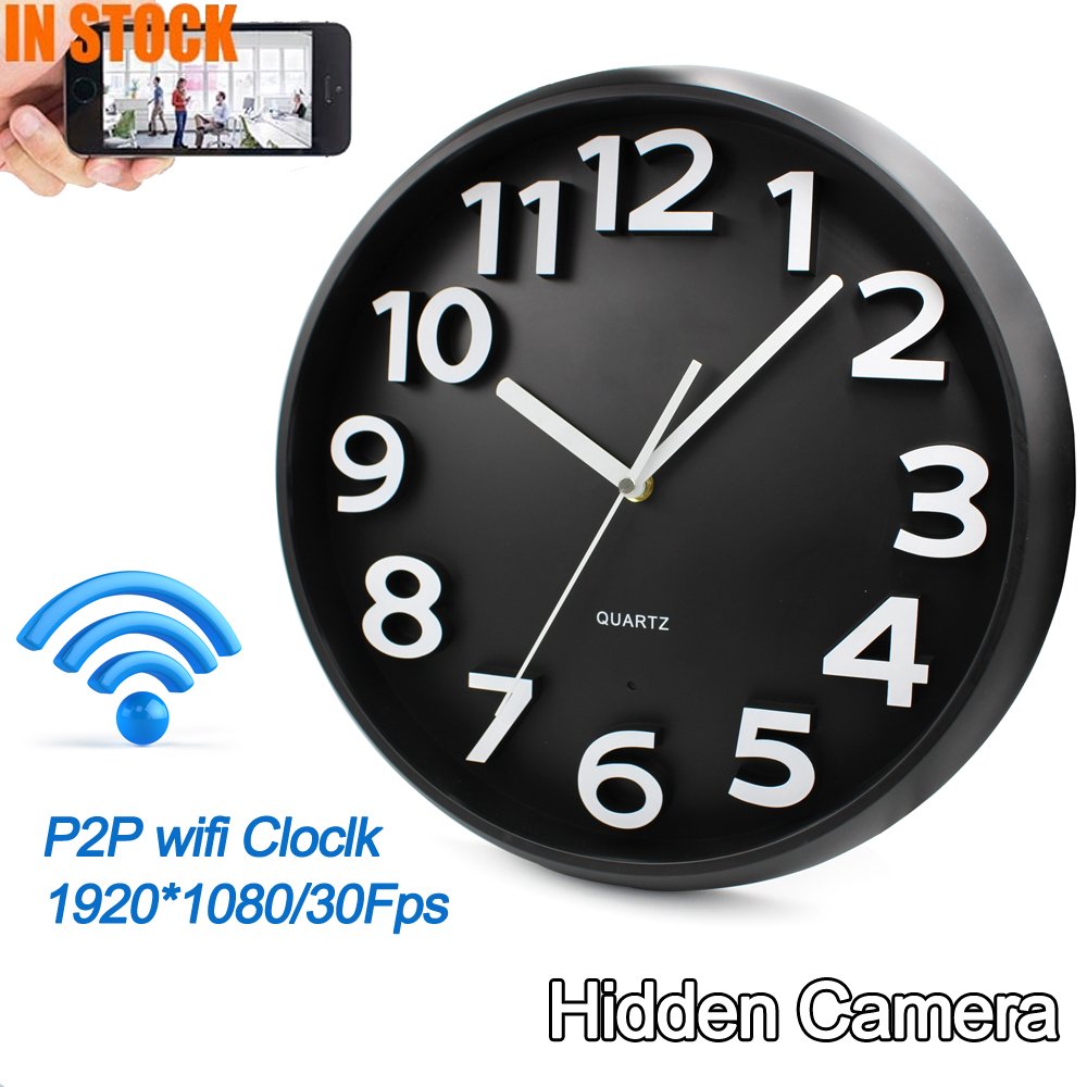 WALL CLOCK CAMERA FOR HOME SECURITY WITH WIRELESS MONITORING UPTO 4K RESOLUTION