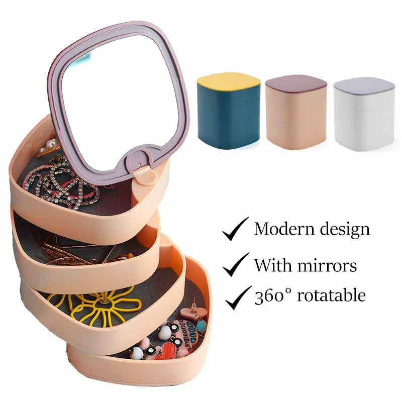 4 Layer Cosmetic Rotating Jewelry Storage