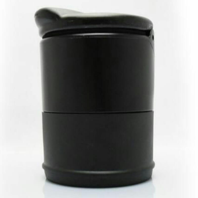 Led portable cigarette ashtray holder cup black