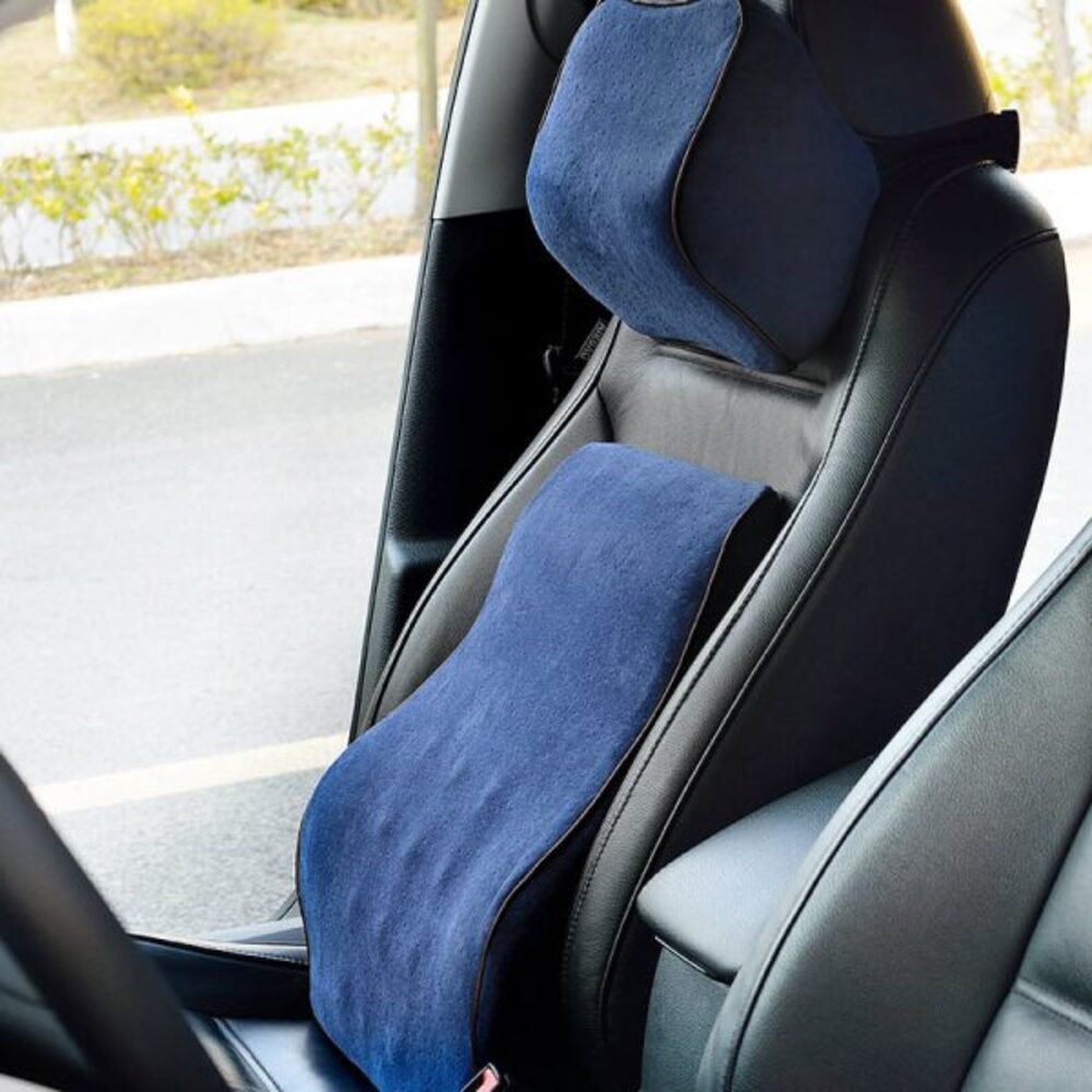 Universal Seat Support and Headrest Pillow for Office Home Vehicle