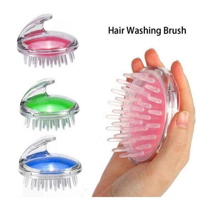 Hair shampoo brush soft silicone scalp massager (pack of 2)