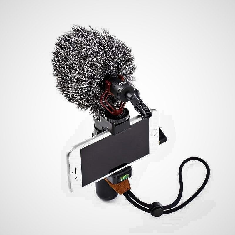 Boya universal cardioid smart grip microphone by-mm1 - black