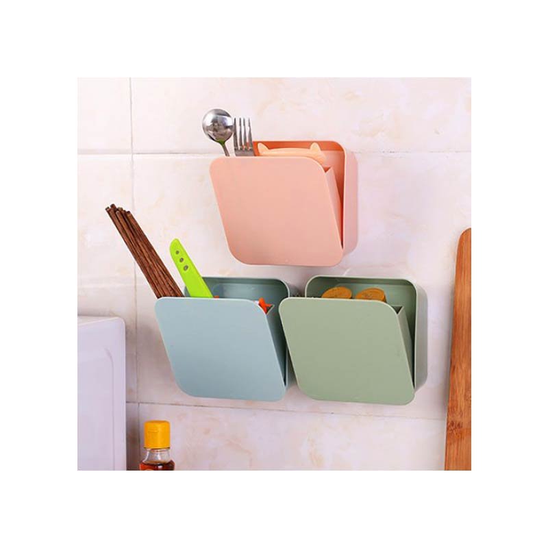 Wall mounted dustproof storage box for bathroom and kitchen