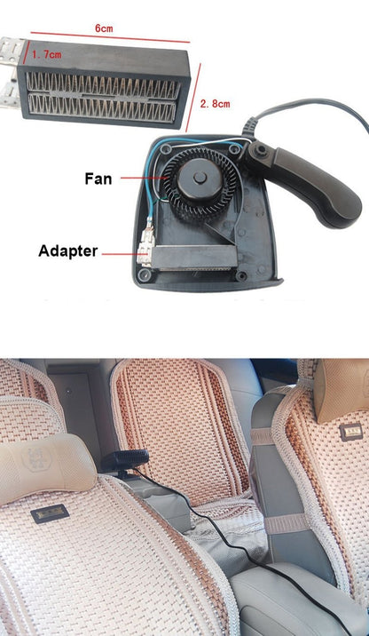 Portable car heating defroster fan