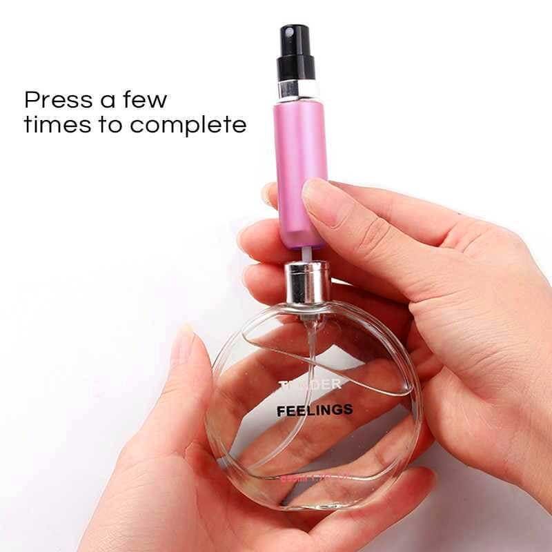 Refillable mini perfume spray bottle aluminum