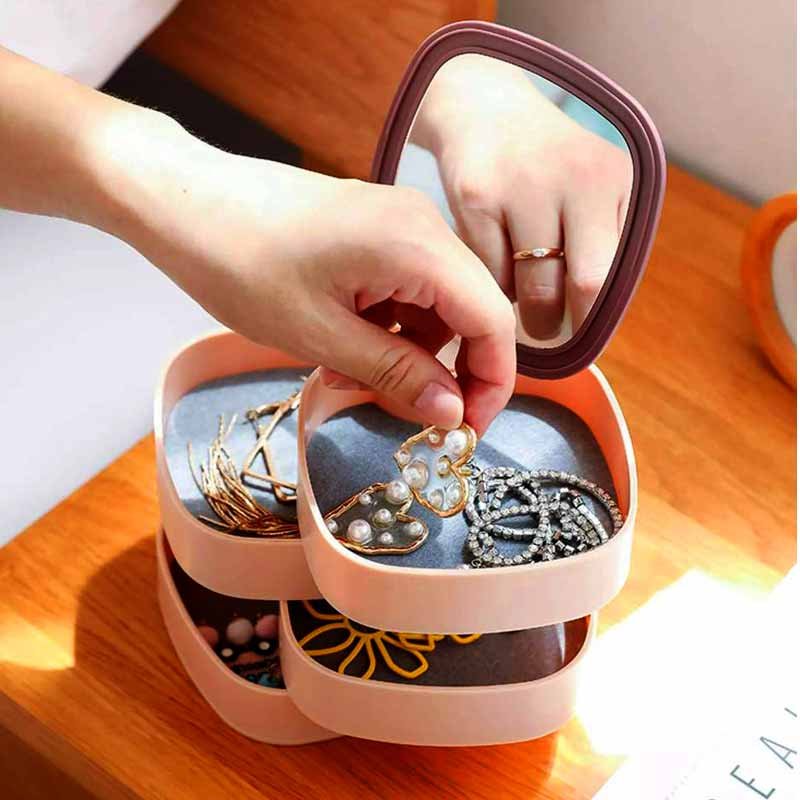 4 Layer Cosmetic Rotating Jewelry Storage