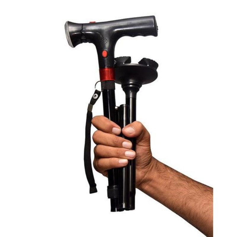 Safety Walking Stick with Alarm - Lighted Walking Cane