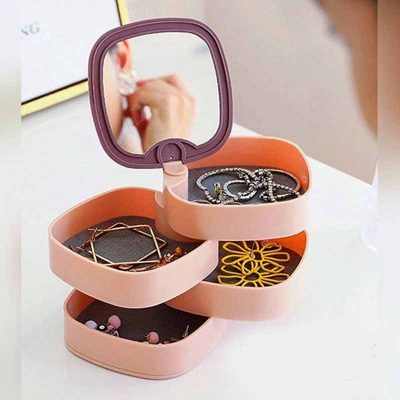 4 Layer Cosmetic Rotating Jewelry Storage