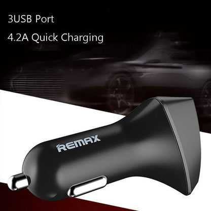 Remax aliens 3usb car charger 4.2a rcc-304 - black