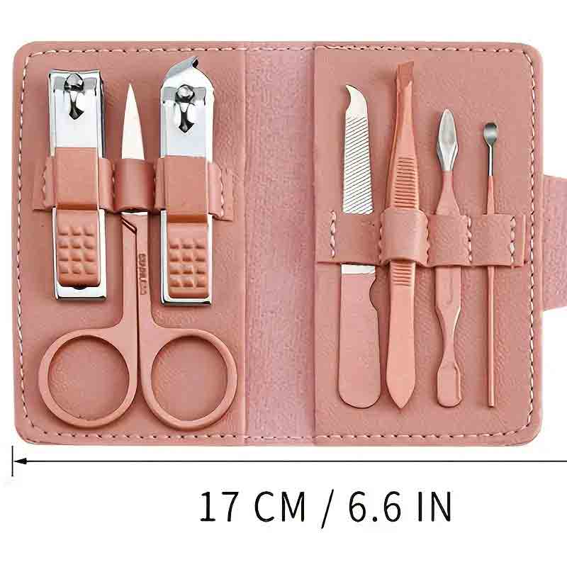 7 In 1 Nail Cutter Set, Stainless Steel Manicure Set, Self Grooming Kit