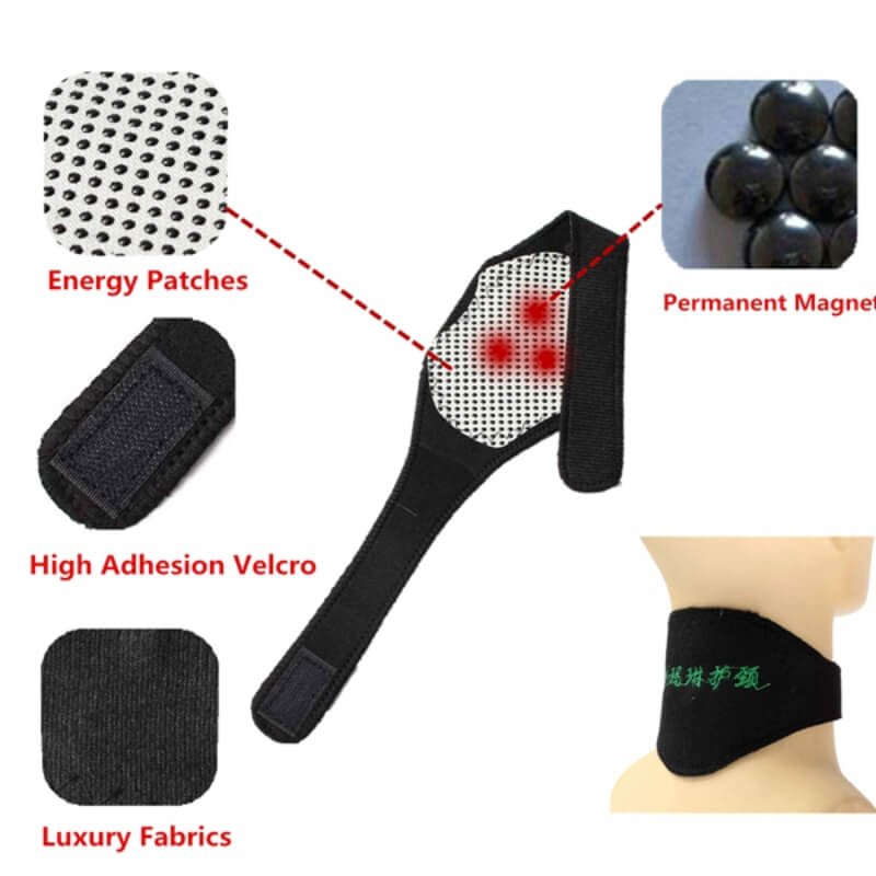 Self heating thermal therapy neck pad