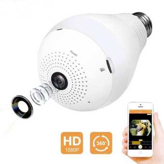 Wi-Fi Light Bulb Camera - Hd 360 Degree Panoramic View with Audio