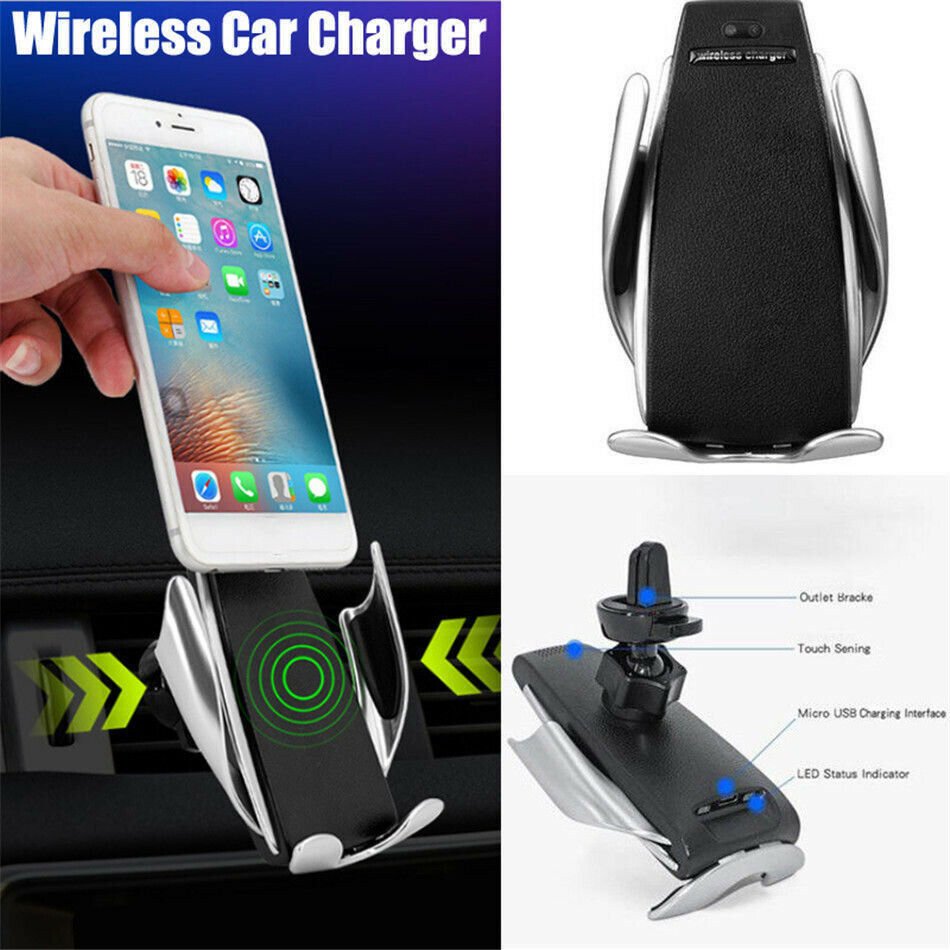 S6 smart sensor car wireless charger with mobile holder