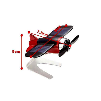 Solar airplane car perfume décor airplane model car dashboard aluminum rotating propeller interior decoration for desk car