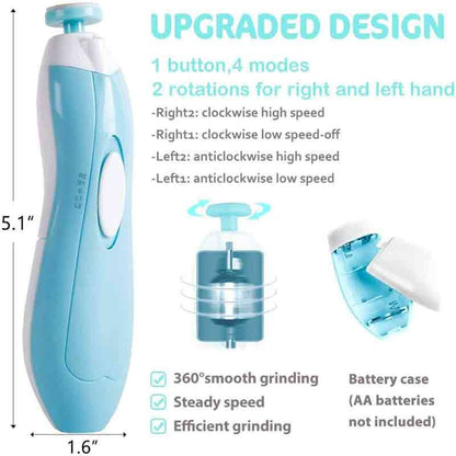 Electric Baby Nail Trimmer Nail Cutter Manicure and Pedicure Set