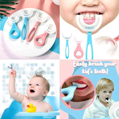 Teeth Cleaning Brush U Shaped Baby Toothbrush (Pair Of 2)