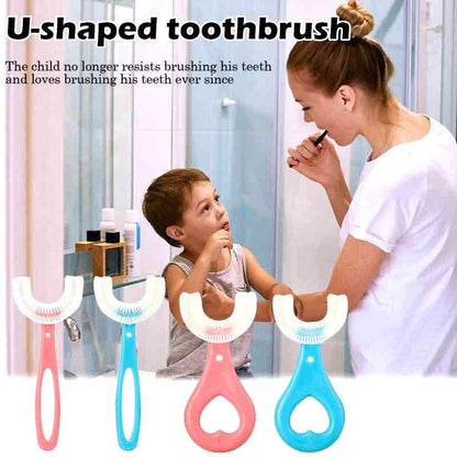 Teeth Cleaning Brush U Shaped Baby Toothbrush (Pair Of 2)