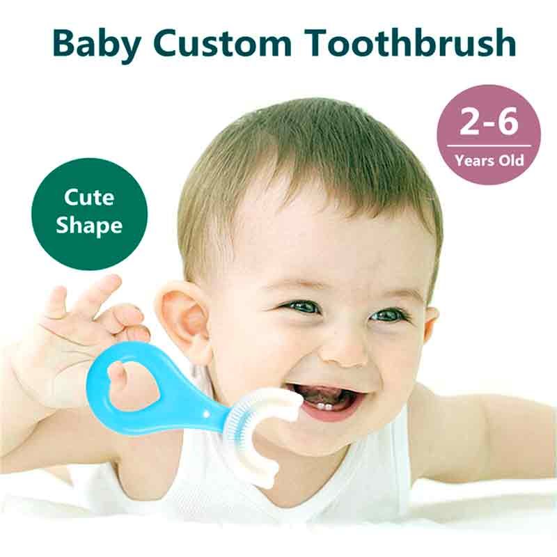 Teeth Cleaning Brush U Shaped Baby Toothbrush (Pair Of 2)