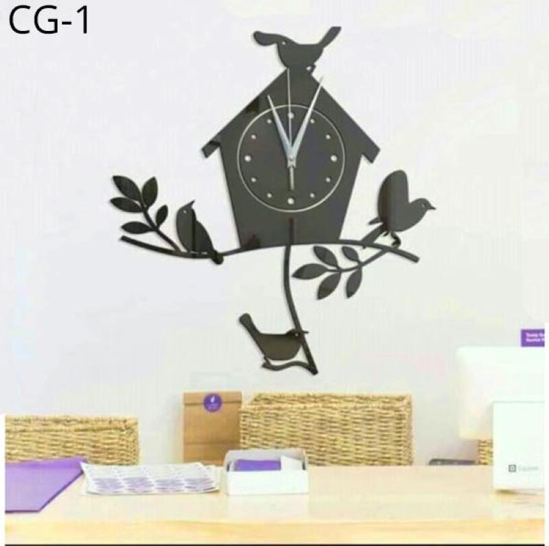 Wooden wall clock 3d diy cg-1