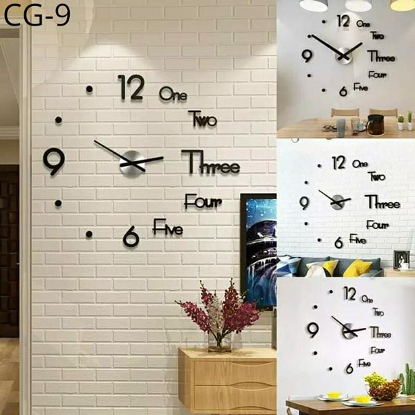 Acrylic Wall Clock 3D Multi