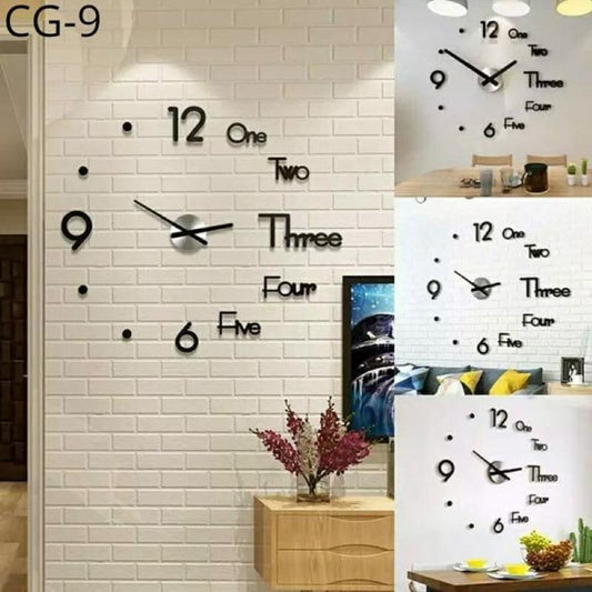 Wooden wall clock 3d cg-9